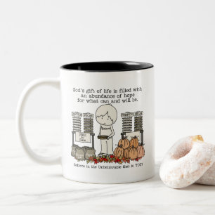 Caneca De Café Em Dois Tons Colheita de Bênção