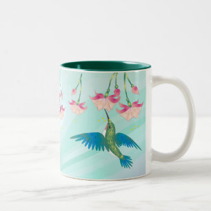 Caneca De Café Em Dois Tons COLIBRI & FÚCSIA por SHARON SHARPE