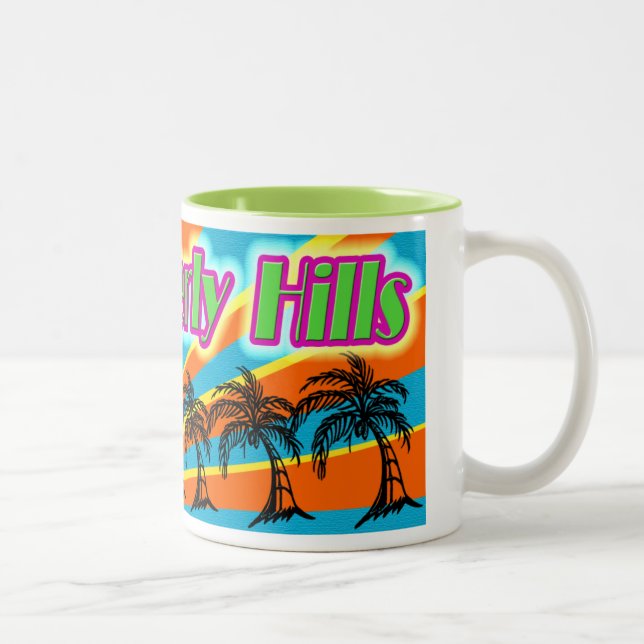 Caneca De Café Em Dois Tons Colinas Beverly 5 Palm Trepadeira (Direita)