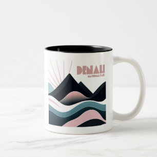 Caneca De Café Em Dois Tons Colinas coloridas do Parque Nacional Denali