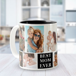 Caneca De Café Em Dois Tons Collage 10 Photos Best Mom Ever