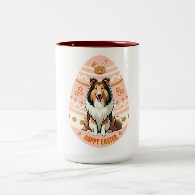 Caneca De Café Em Dois Tons Collie Egg (Centro)