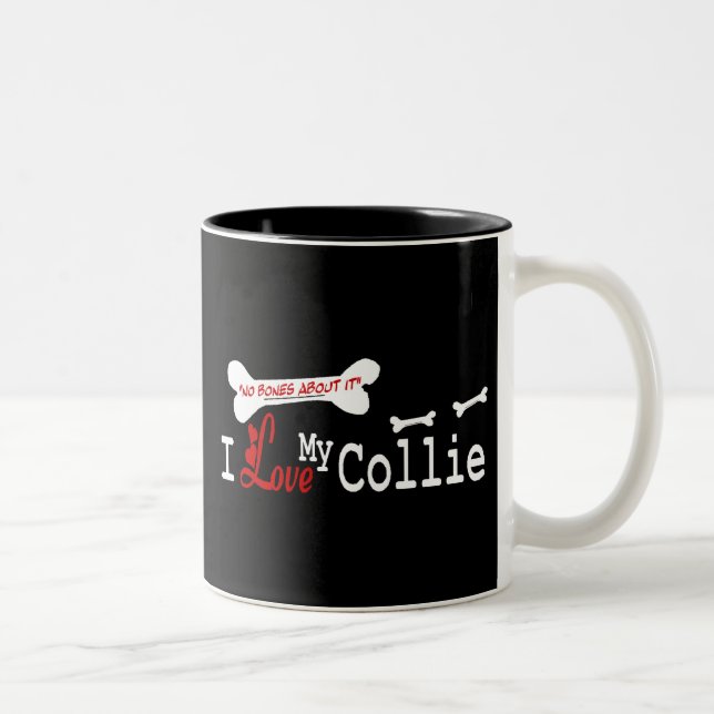Caneca De Café Em Dois Tons Collie (I Love) Mug (Direita)