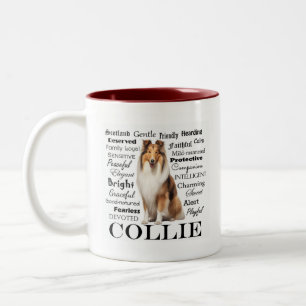 Caneca De Café Em Dois Tons Collie Traits