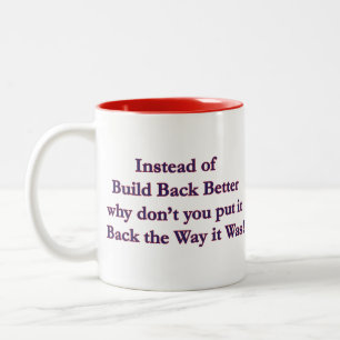Caneca De Café Em Dois Tons Colocar De Volta