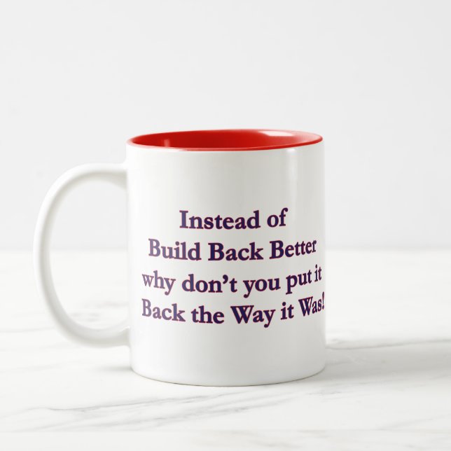Caneca De Café Em Dois Tons Colocar De Volta (Esquerda)