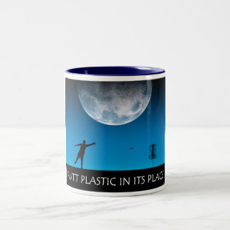 Caneca De Café Em Dois Tons Colocar Plástico No Seu Lugar