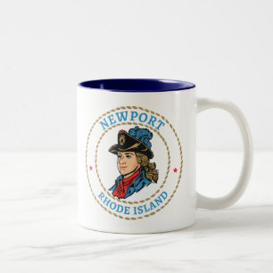 Caneca De Café Em Dois Tons Colonial de Newport Rhode Island