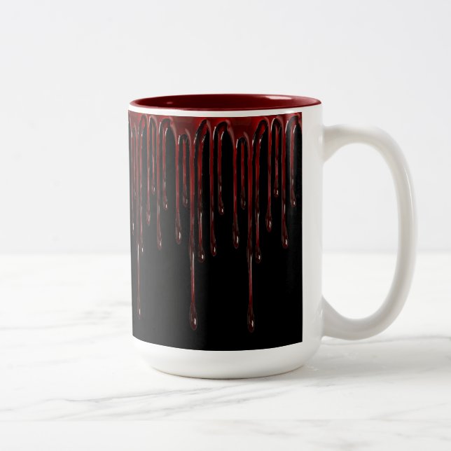 Caneca De Café Em Dois Tons Coloque sangue (Direita)