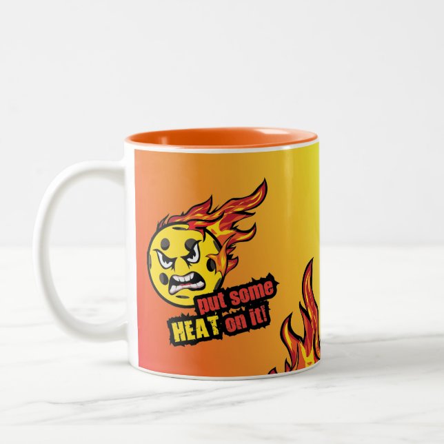 Caneca De Café Em Dois Tons Coloque Um Pouco De Calor Nele, Pickleball (Esquerda)