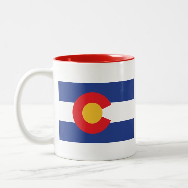 CANECA DE CAFÉ EM DOIS TONS COLORADO-FLAG (Esquerda)