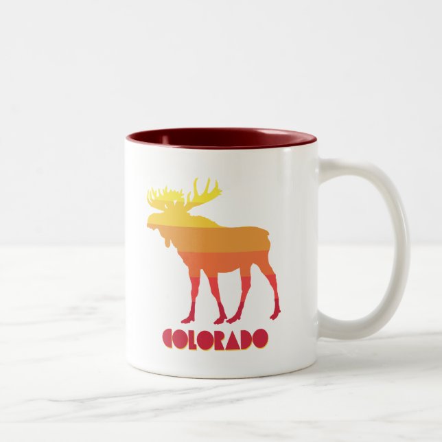 Caneca De Café Em Dois Tons Colorado Moose (Direita)