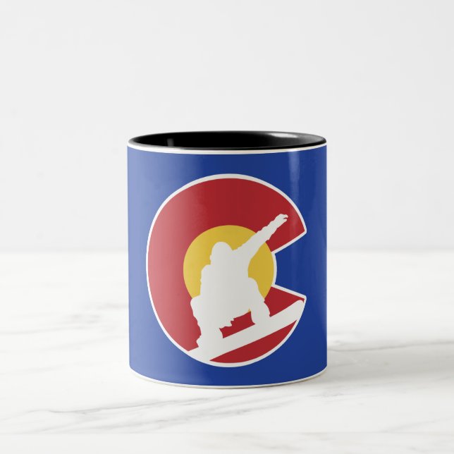 Caneca De Café Em Dois Tons Colorado Snowboard (Centro)