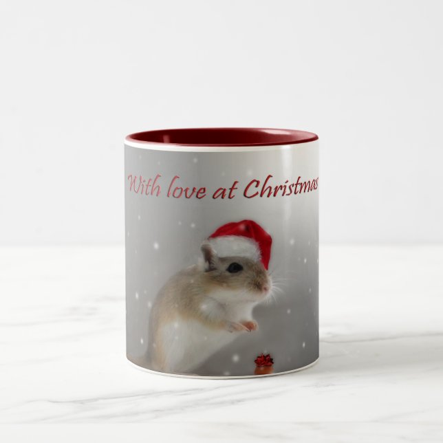 Caneca De Café Em Dois Tons Com amor no Natal (Centro)