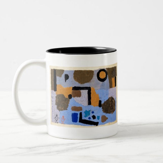 Caneca De Café Em Dois Tons Com as duas perdidas (1938) pintura Paul Klee (Esquerda)