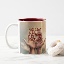 Com Cristo, Café Mug