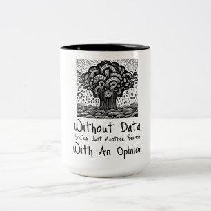 Caneca De Café Em Dois Tons Com dados de saída
