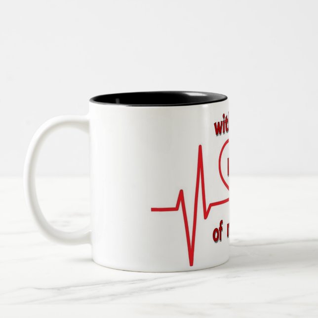 Caneca De Café Em Dois Tons Com Todos Os Bebidos (Esquerda)