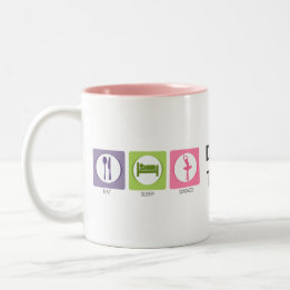 Caneca De Café Em Dois Tons Coma Dança!