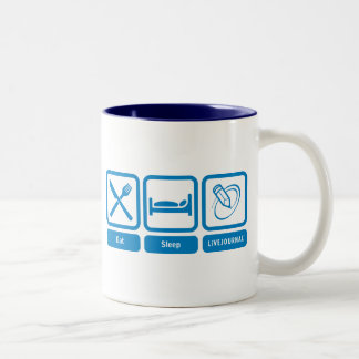 Caneca De Café Em Dois Tons Coma, durma, LiveJournal