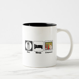 Caneca De Café Em Dois Tons coma gamão dormindo