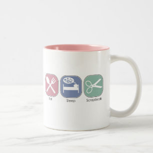 Caneca De Café Em Dois Tons Coma o álbum de recortes do sono