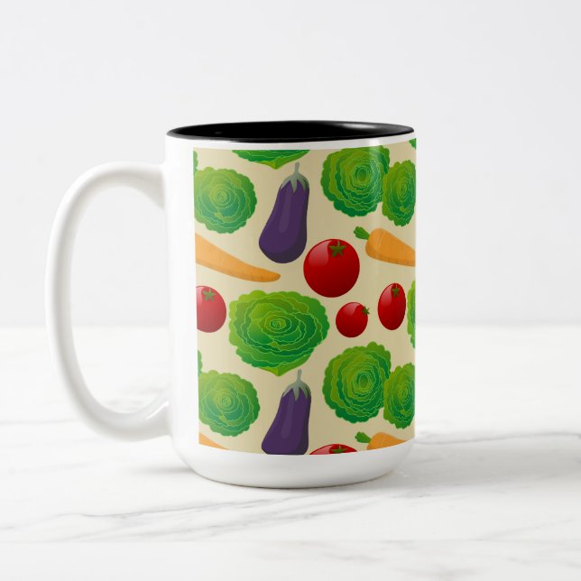 Caneca De Café Em Dois Tons Coma seus vegetais (Esquerda)