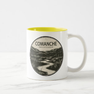 Caneca De Café Em Dois Tons Comanche National Grassland Colorado Stream