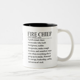 Caneca De Café Em Dois Tons Comandante de Bombeiros