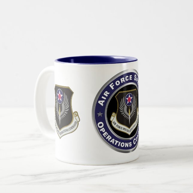 Caneca De Café Em Dois Tons Comando de Operações Especiais da Força Aérea (Frente Esquerda)