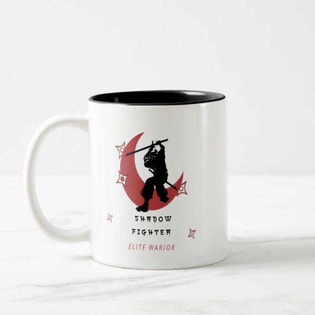 Caneca De Café Em Dois Tons Combatente Sombra - Mug Guerreiro (Esquerda)