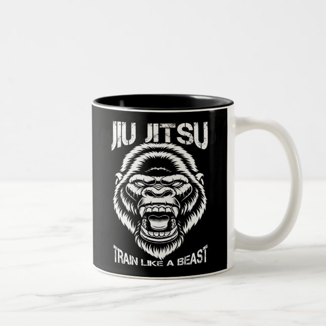 Caneca De Café Em Dois Tons Comboio Jiu Jitsu Como Besta (Direita)