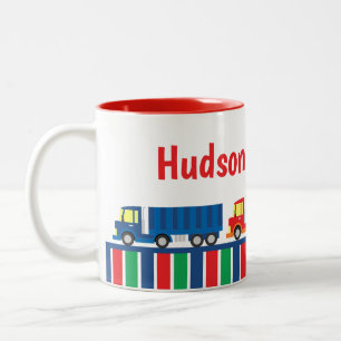 Caneca De Café Em Dois Tons Comboio Semi Caminhão Personalizado