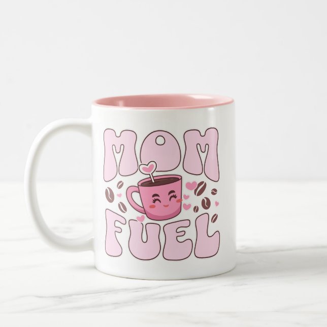 Caneca De Café Em Dois Tons Combustível de Mãe  (Esquerda)