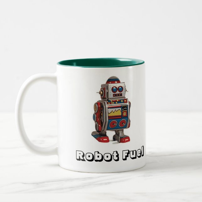 Caneca De Café Em Dois Tons Combustível do robô (Esquerda)