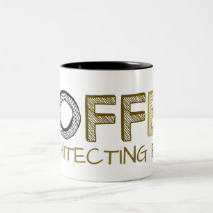 Caneca De Café Em Dois Tons Combustível para Arquitetura de Café
