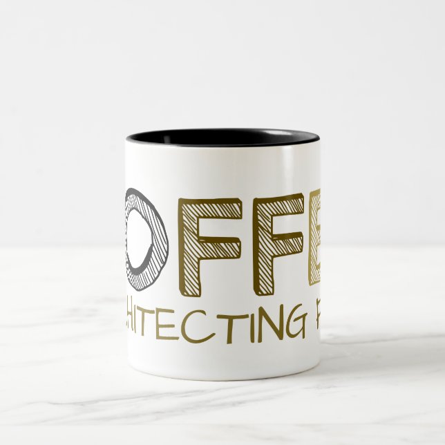 Caneca De Café Em Dois Tons Combustível para Arquitetura de Café (Centro)