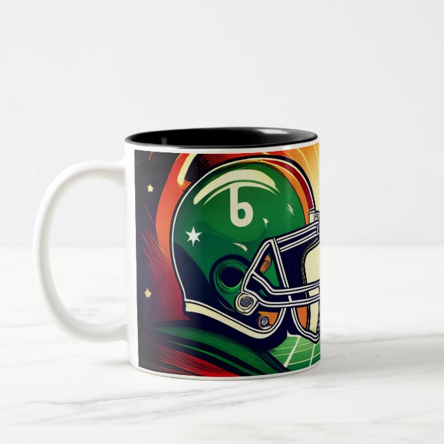 Caneca De Café Em Dois Tons Combustível para grandes jogos: Super Bowl Coffee  (Esquerda)