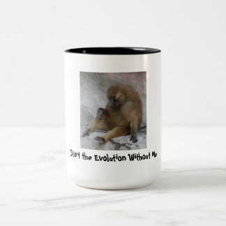 Caneca De Café Em Dois Tons Comece a evolução sem mim