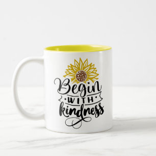 Caneca De Café Em Dois Tons Comece Com Bondade Café De Dois Toneladas