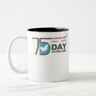 Caneca De Café Em Dois Tons Comemorações de 1944 e 2019 do Senhor Overlord n