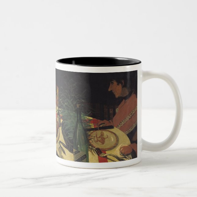 Caneca De Café Em Dois Tons Comensal pelo Lamplight, 1899 (Direita)