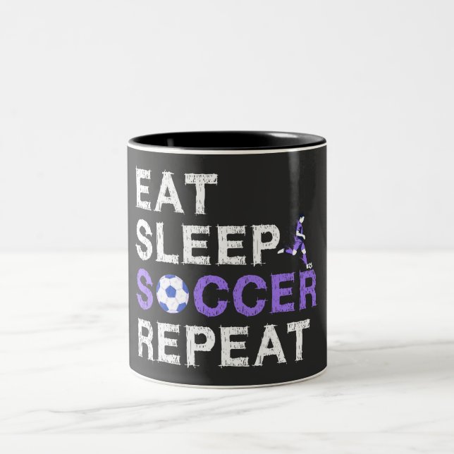 Caneca De Café Em Dois Tons Comer+Dormir+Futebol+Repetir (Centro)