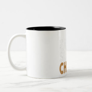 Caneca De Café Em Dois Tons comer xadrez de dormir