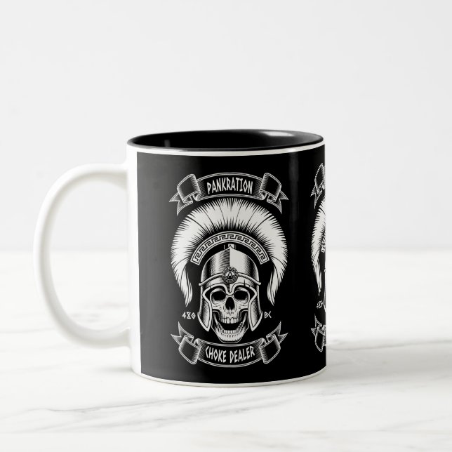 Caneca De Café Em Dois Tons Comerciante de Choke Pankration (Esquerda)