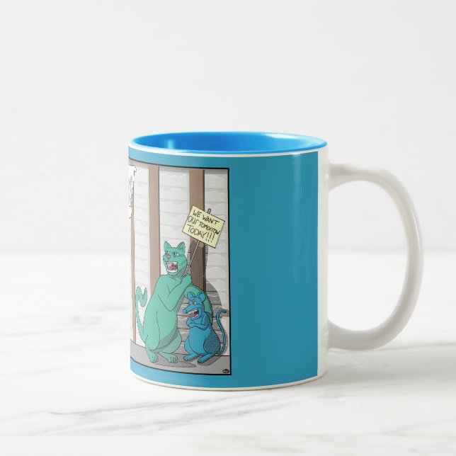 Caneca De Café Em Dois Tons Cômico do Barril de Cider Follies (Direita)