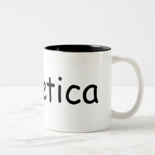 Caneca De Café Em Dois Tons Cómico Helvética sem
