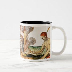 Caneca De Café Em Dois Tons Comida do cozinhar em um pote do Terracotta
