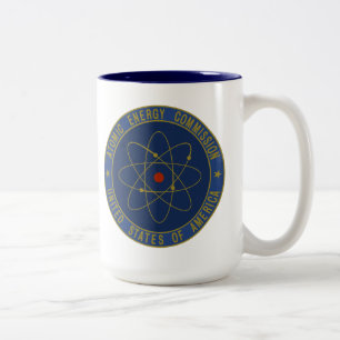 Caneca De Café Em Dois Tons Comissão de energia atômica