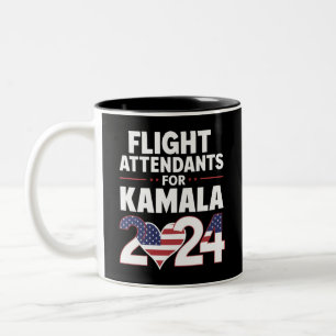 Caneca De Café Em Dois Tons Comissários de Bordo Para Kamala Harris Eleição 20